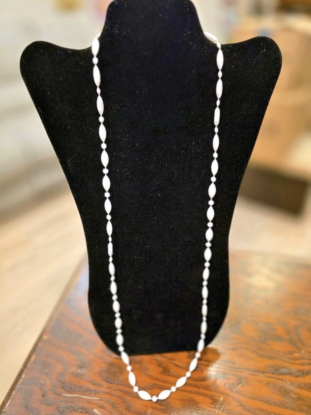 White Beaded Necklace